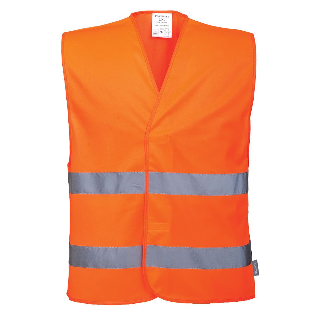 GILLET DOUBLE BANDE HAUTE VISIBILTE /JAUNE-ORANGE