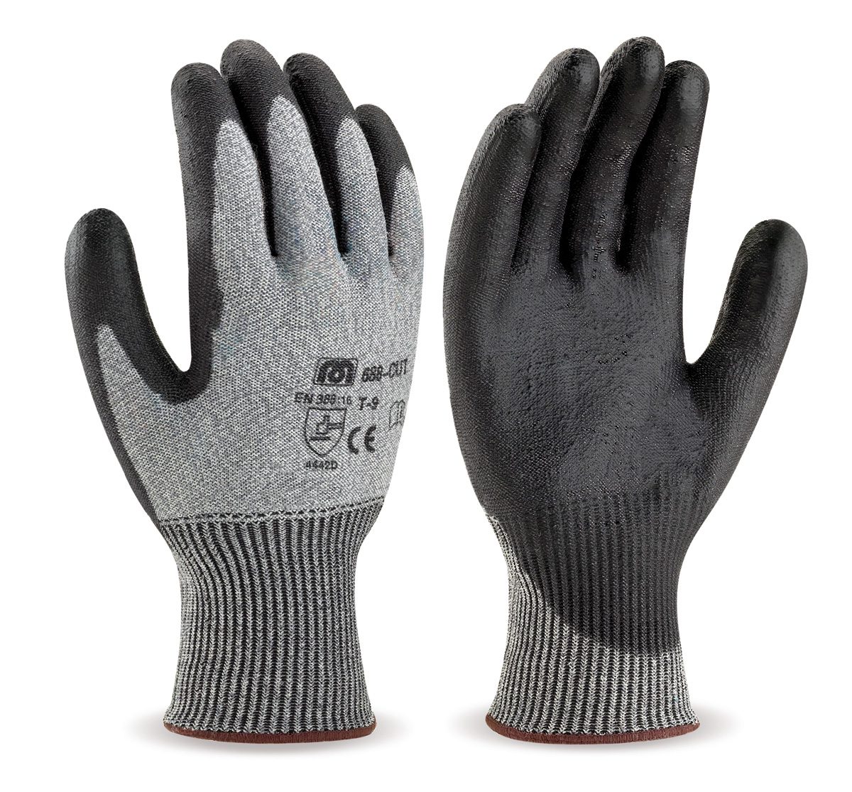 Gant en fibre polyester, revêtement PU, avec un niveau anti-coupure élevé (D)